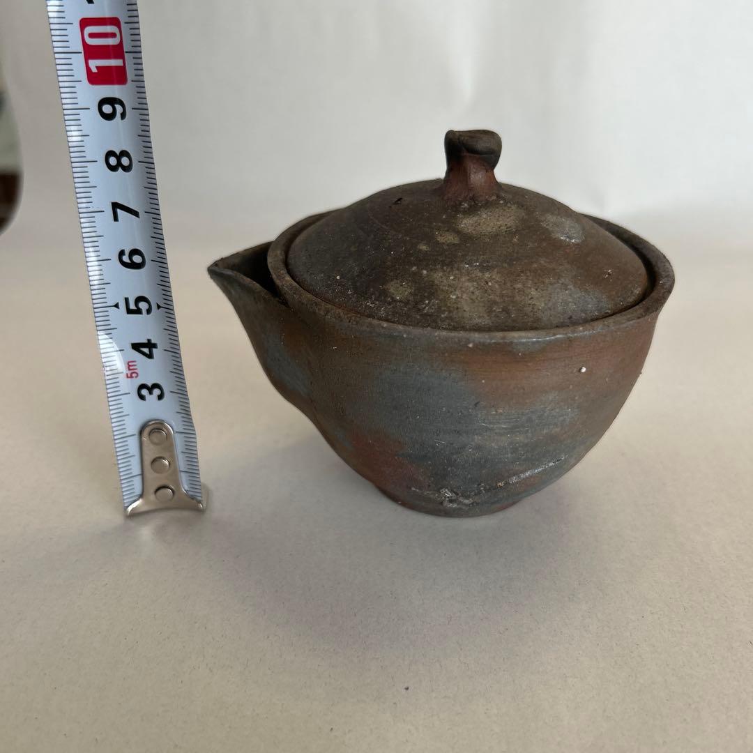 『値引き』【珍しい】備前焼　人間国宝　藤原啓　作　宝瓶　急須