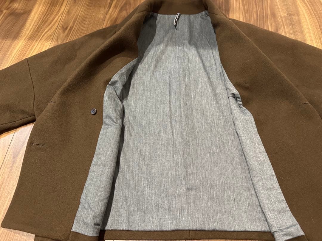ウール コート　イタリア製　チョコレートブラウン　チェスター