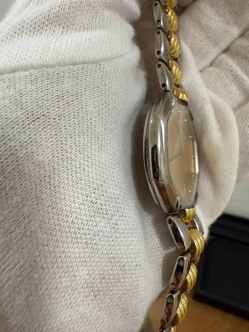 Christian Dior オクタゴン 腕時計 ゴールド文字盤 シルバー