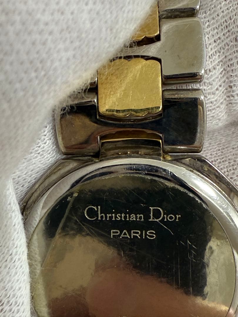 Christian Dior オクタゴン 腕時計 ゴールド文字盤 シルバー
