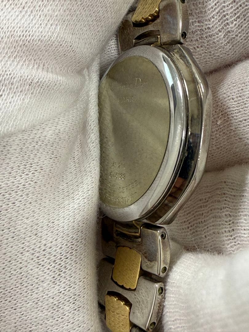 Christian Dior オクタゴン 腕時計 ゴールド文字盤 シルバー