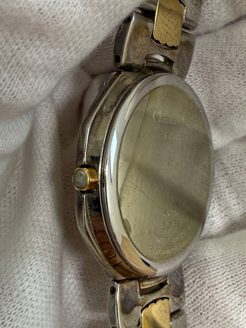 Christian Dior オクタゴン 腕時計 ゴールド文字盤 シルバー