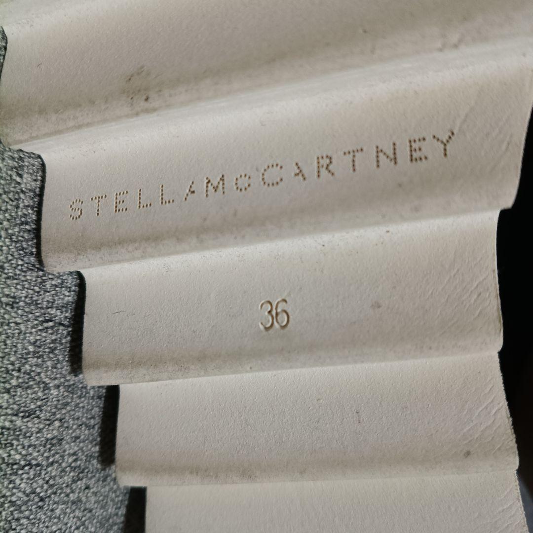 ステラマッカートニー エリス ブラックレザー 厚底レースアップシューズ 36