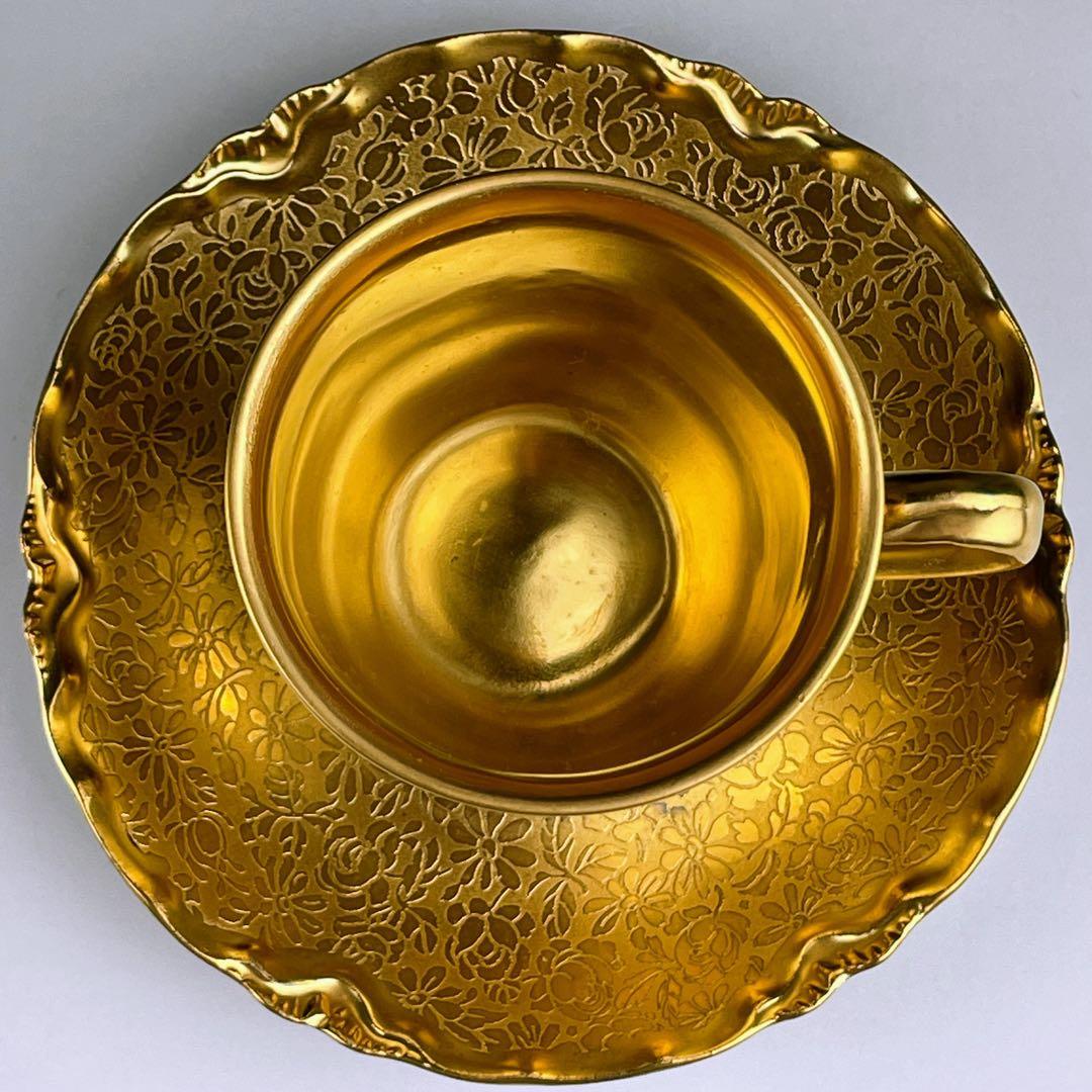 【希少】フッチェンロイター 24K 金彩 カップ＆ソーサー ハンドエングレーブド