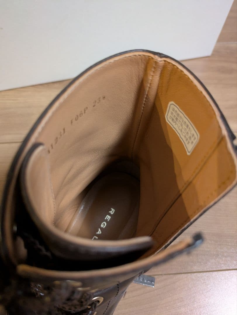 宝物☆REGAL ダークブラウン レースアップ ショートブーツ 23.5