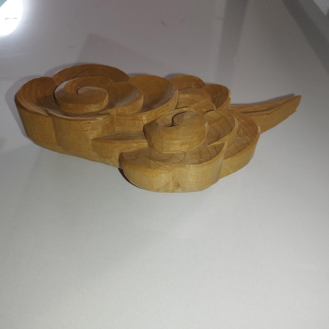 雲型 棚　神棚　木製　約20cm