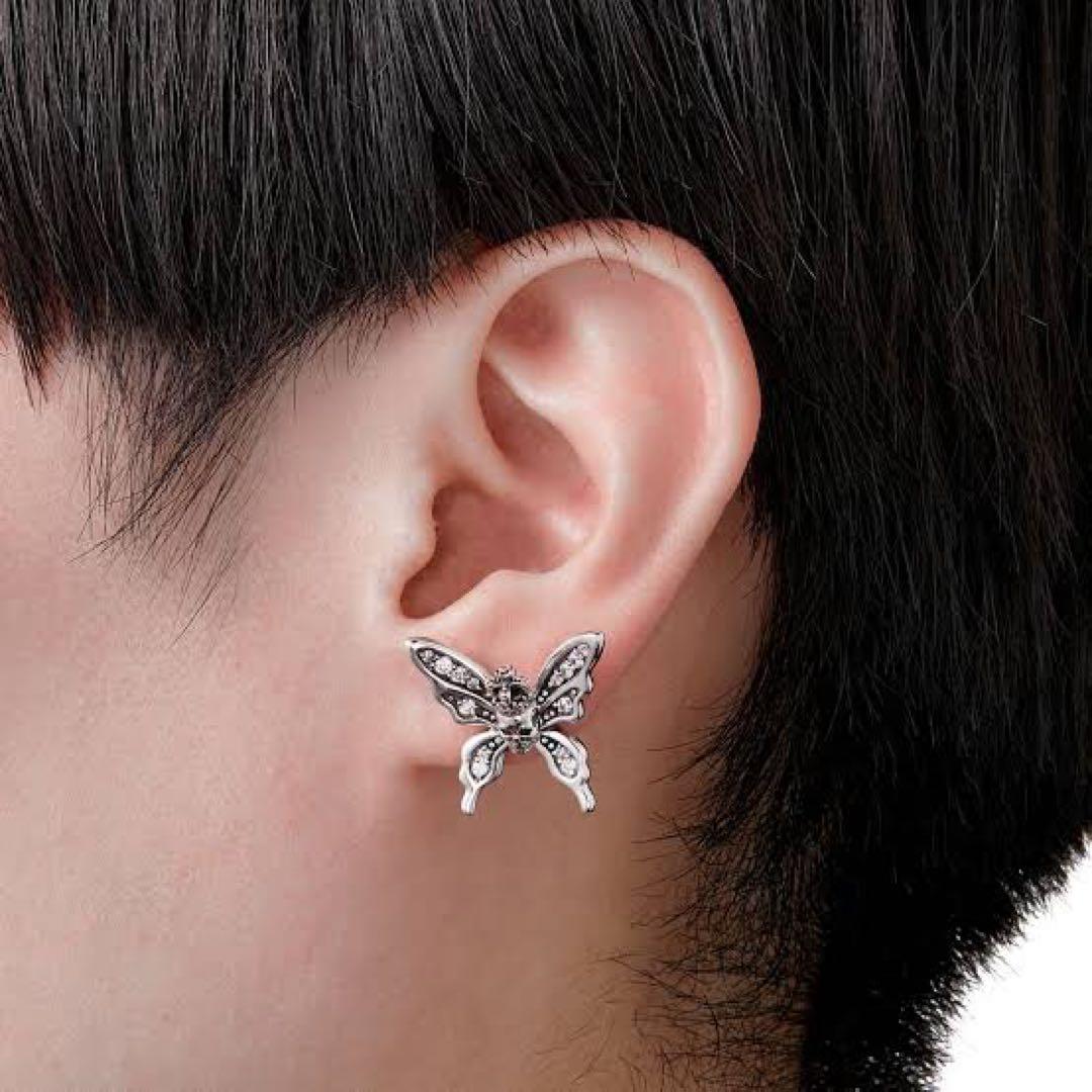 廃盤品JUSTINDAVIS CROWN BUTTERFLYピアス 蝶　ピアス