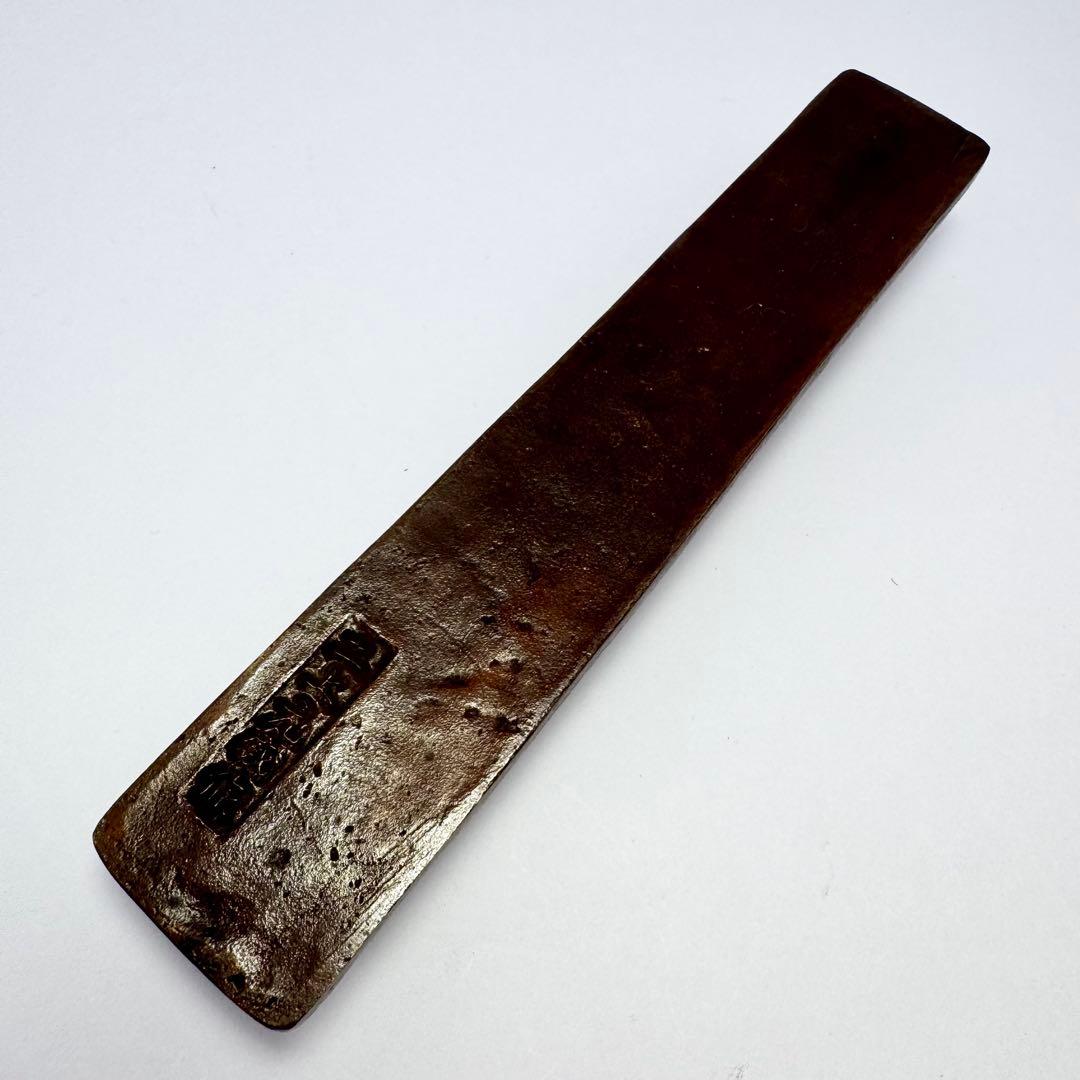 未使用 文鎮 ペーパーウエイト 高岡銅器 二上常太郎作 福禄寿 小槌 共箱