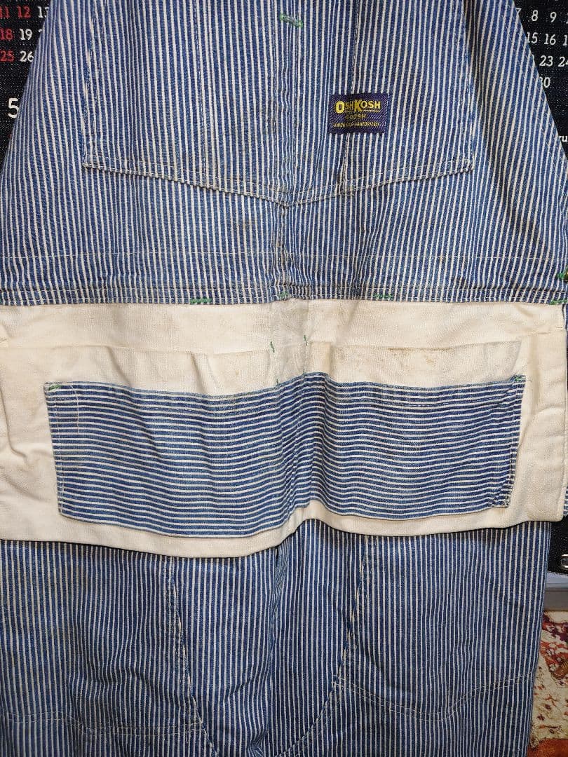 ビンテージ 60s 70s オシュコシュ オーバーオール ヒッコリー ダブルニー