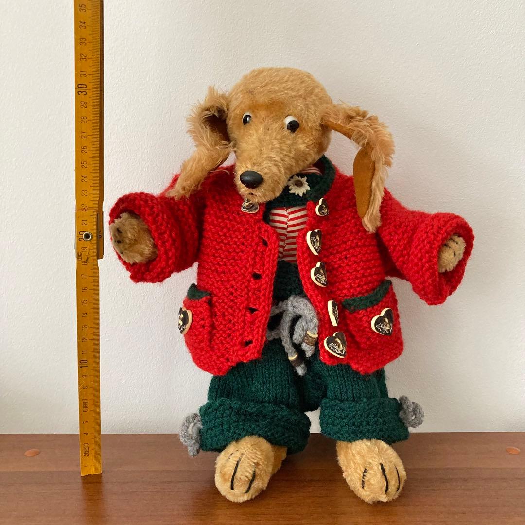 ダックスフント　犬　ぬいぐるみ　ダックス　南ドイツ　シュコー　ヴィンテージ