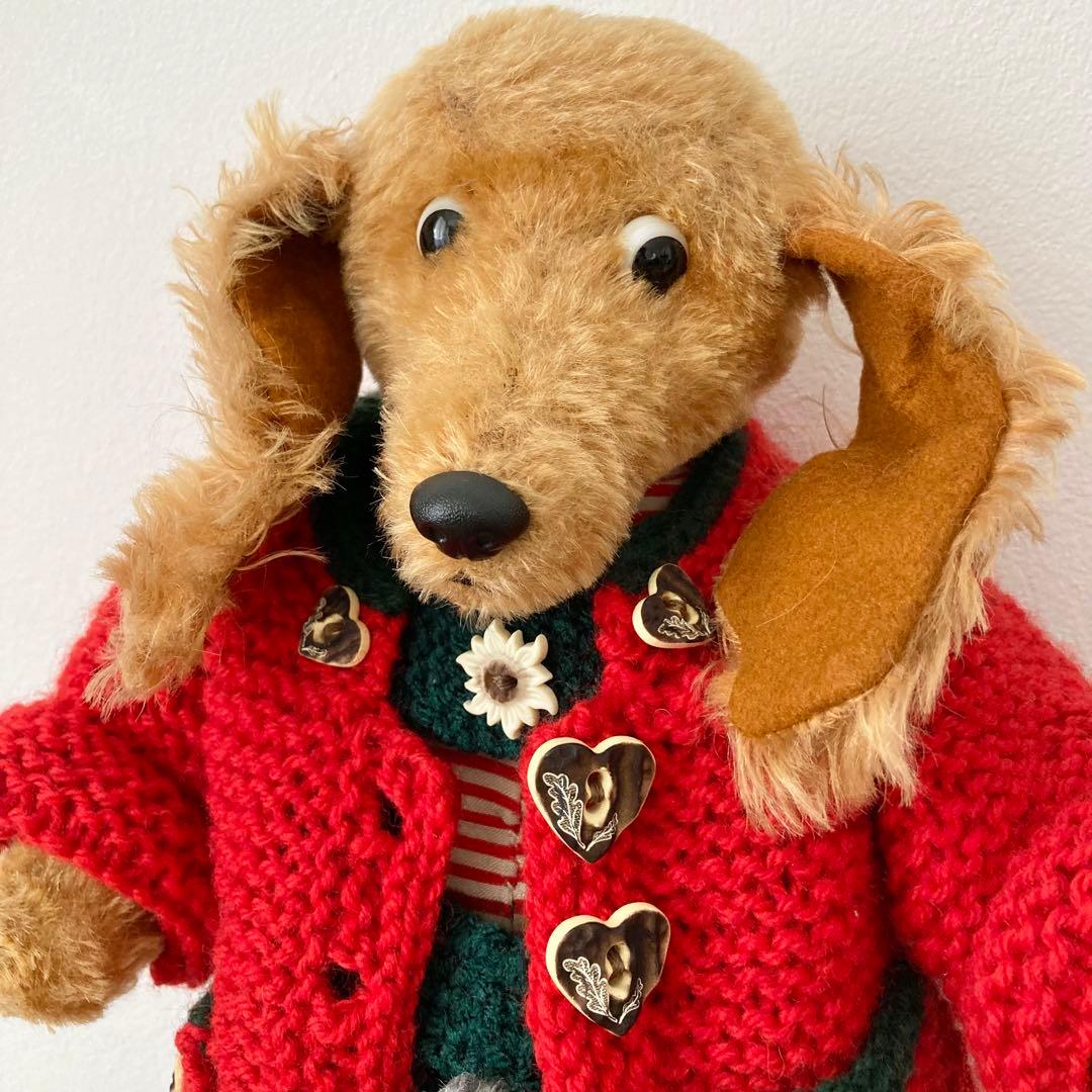 ダックスフント　犬　ぬいぐるみ　ダックス　南ドイツ　シュコー　ヴィンテージ