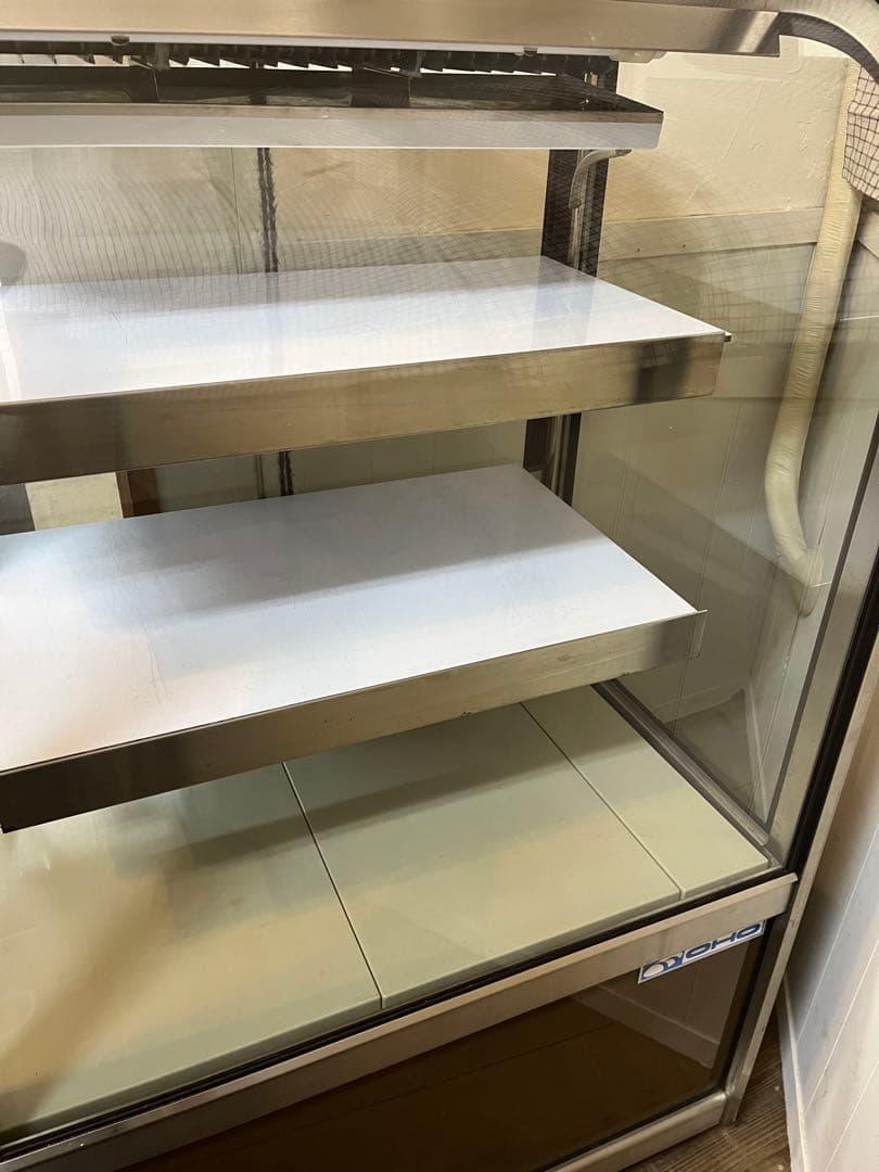 大穂冷蔵ショーケース ステンレス製 ガラス扉付き