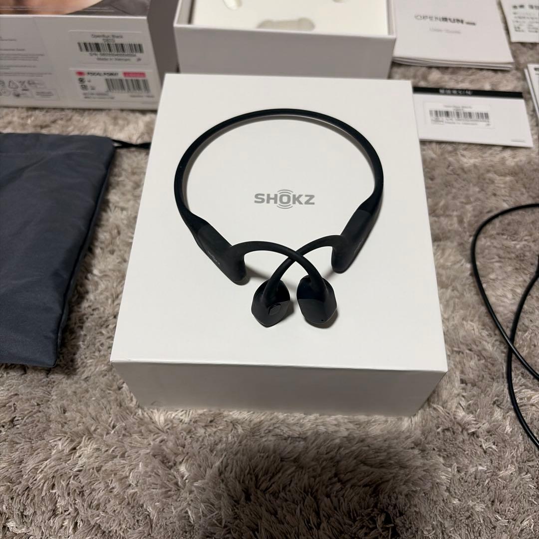 SHOKZ 骨伝導イヤホン ブラック