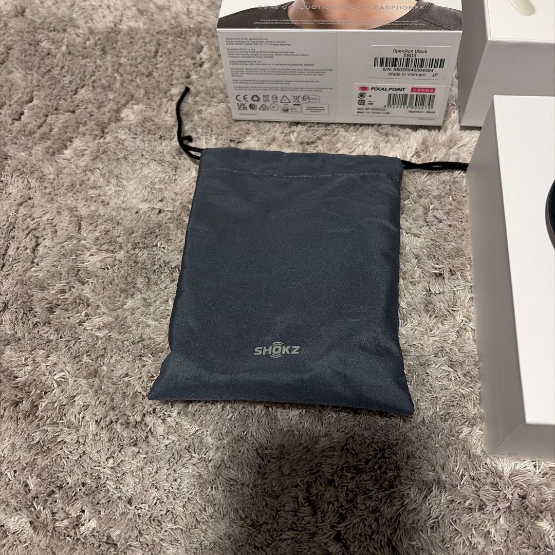 SHOKZ 骨伝導イヤホン ブラック