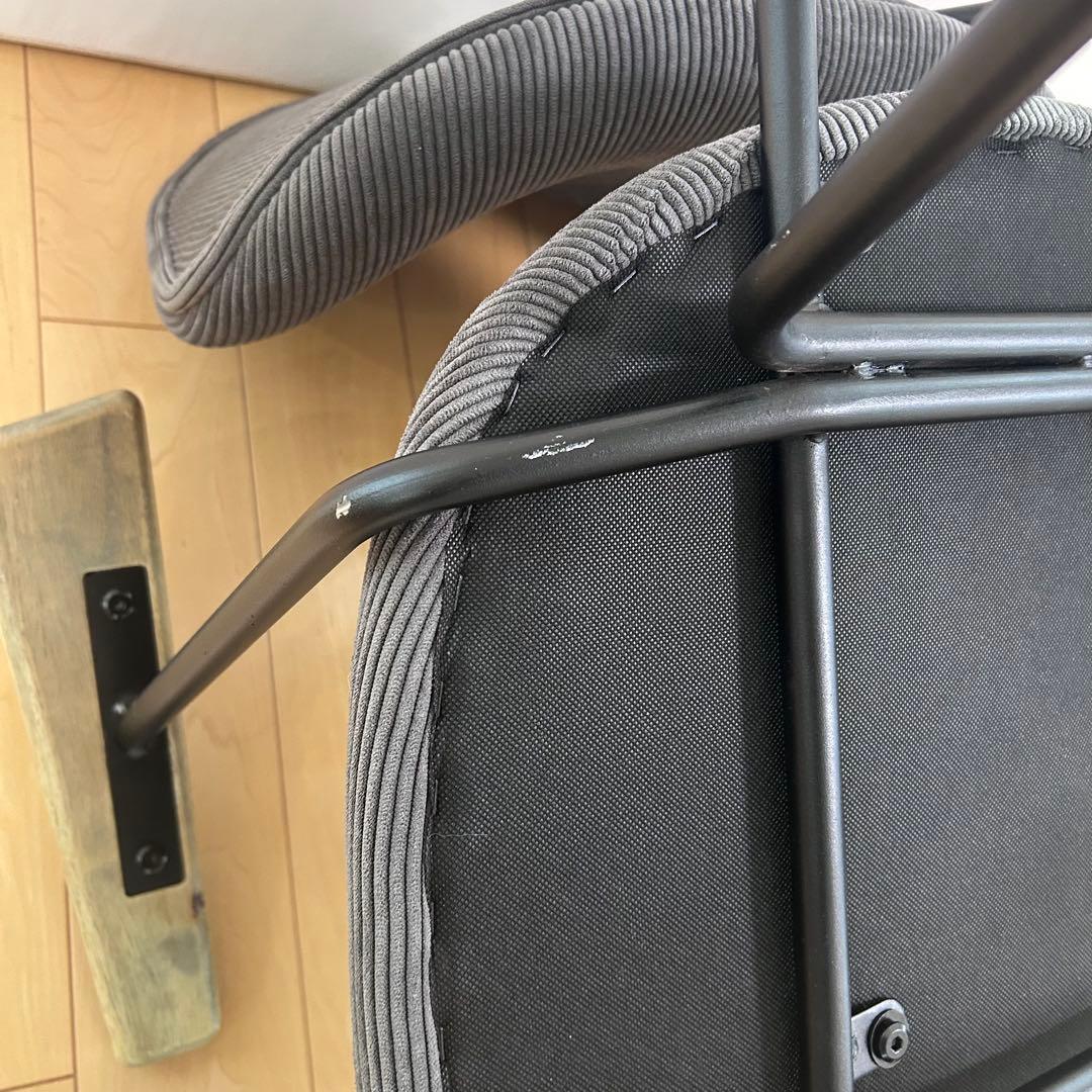 アンティーク アーム付　コーデュロイ ブラックアイアン　モダン Menoa天然木