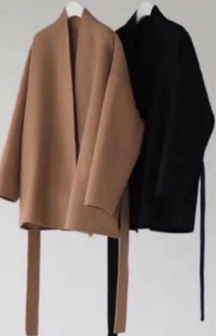 3069y美品 na.eアリュールリバーコート キャメル ベルト付き