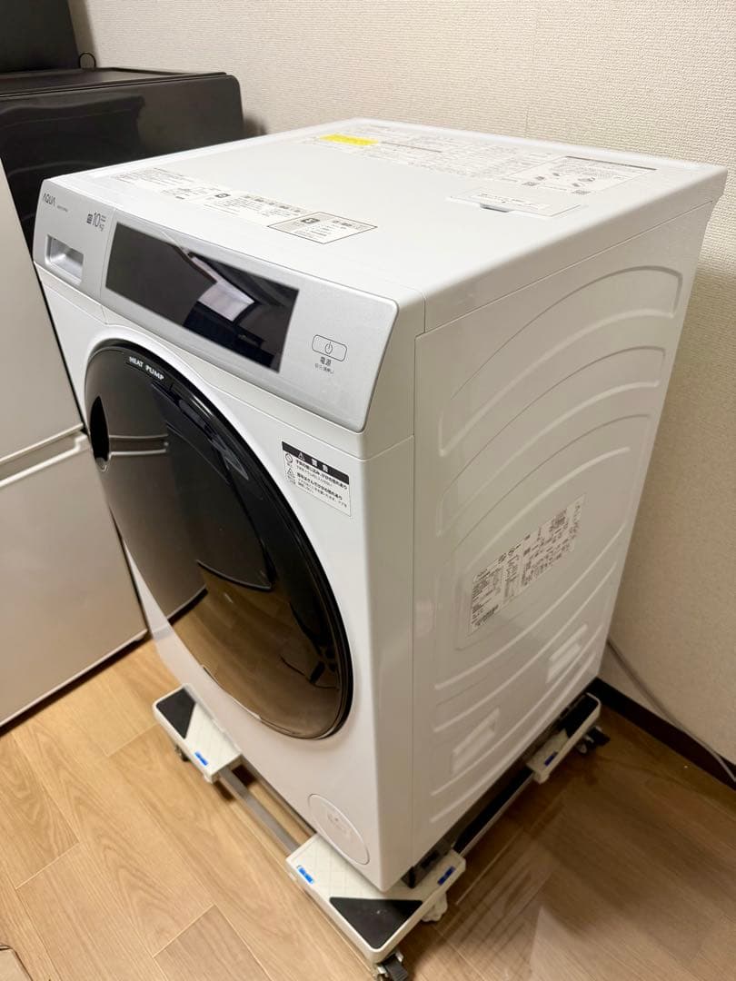 2023年製AQUAドラム式洗濯乾燥10kgAQW-D10P-Rドア保護シート付