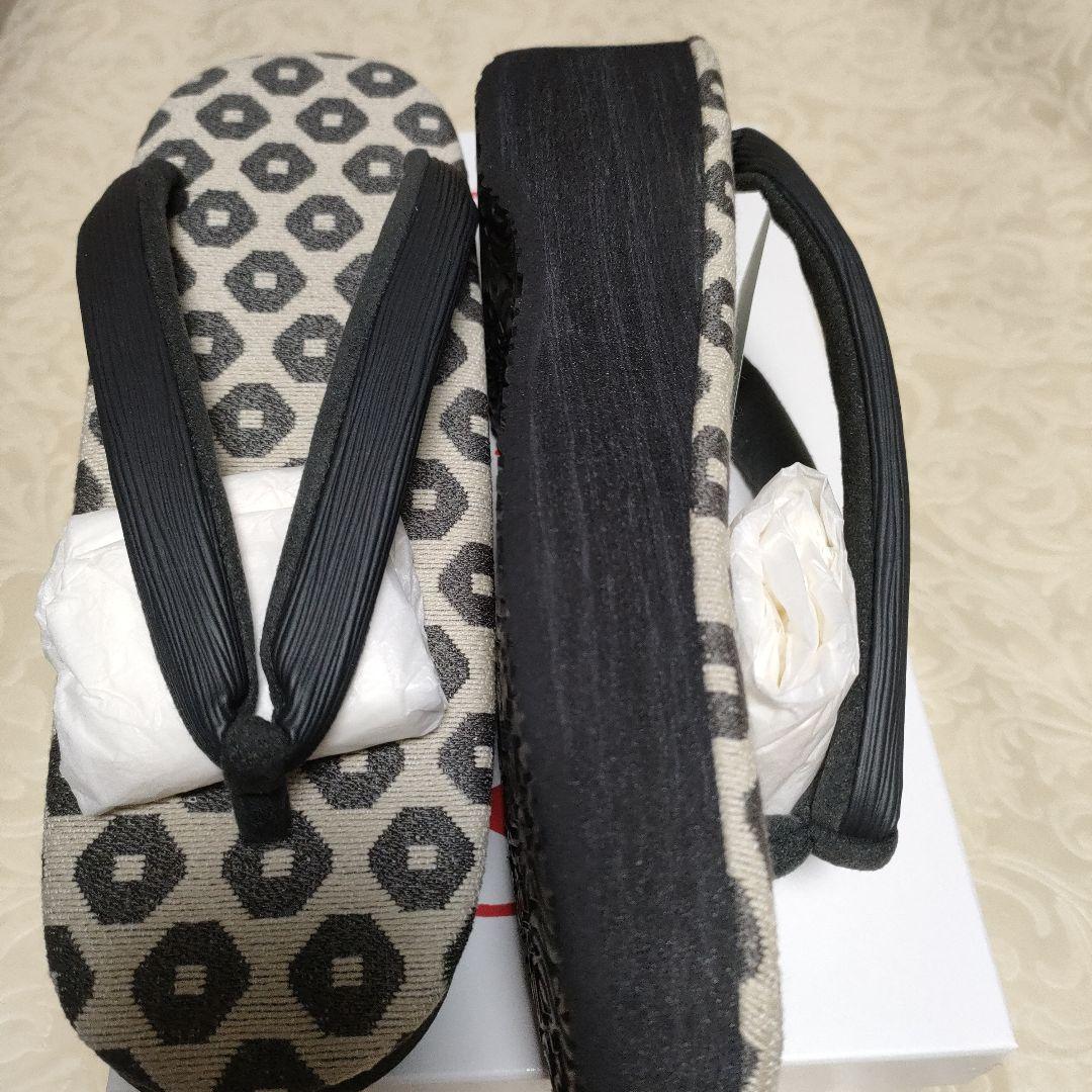 鼻緒黒 菱屋謹製　カレンブロッソ オクタゴン40 CAFE ZORI（Ｌサイズ）