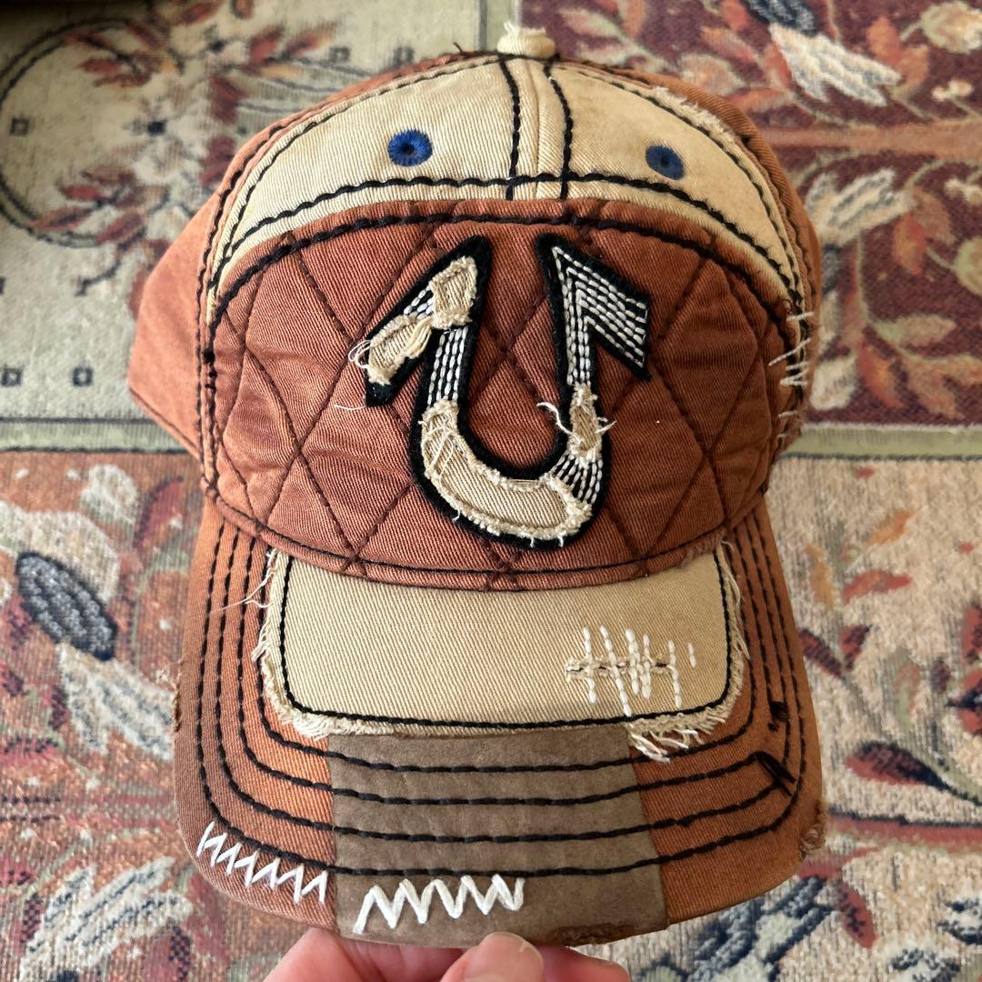 True Religion キルティングキャップ ブラウン/ベージュ　まとめ売り