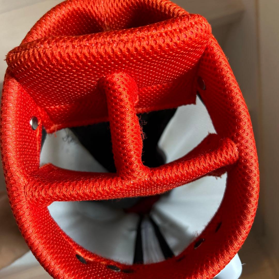 ◻︎エリートグリップ　軽量スタンド式キャディーバッグ　人気の白xオレンジ