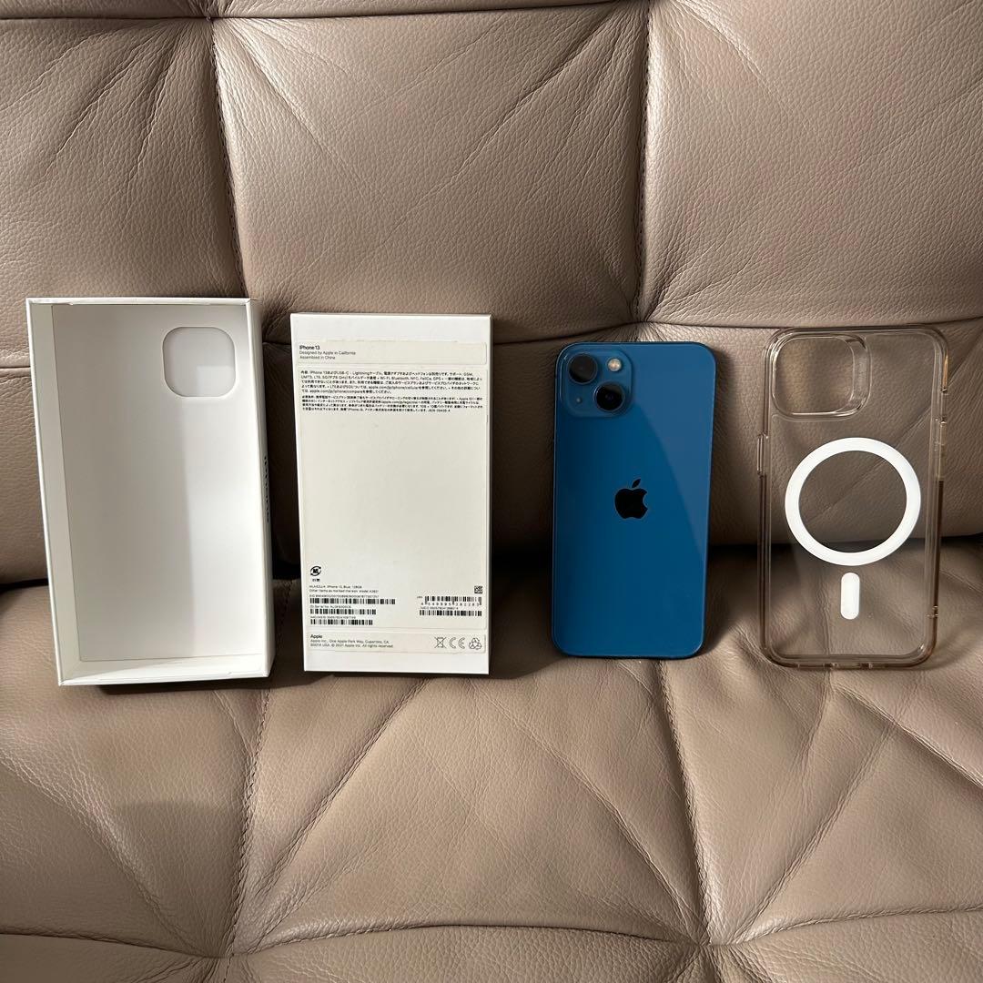 iPhone 13 ブルー 128GB SIMフリー ケース フィルム付き