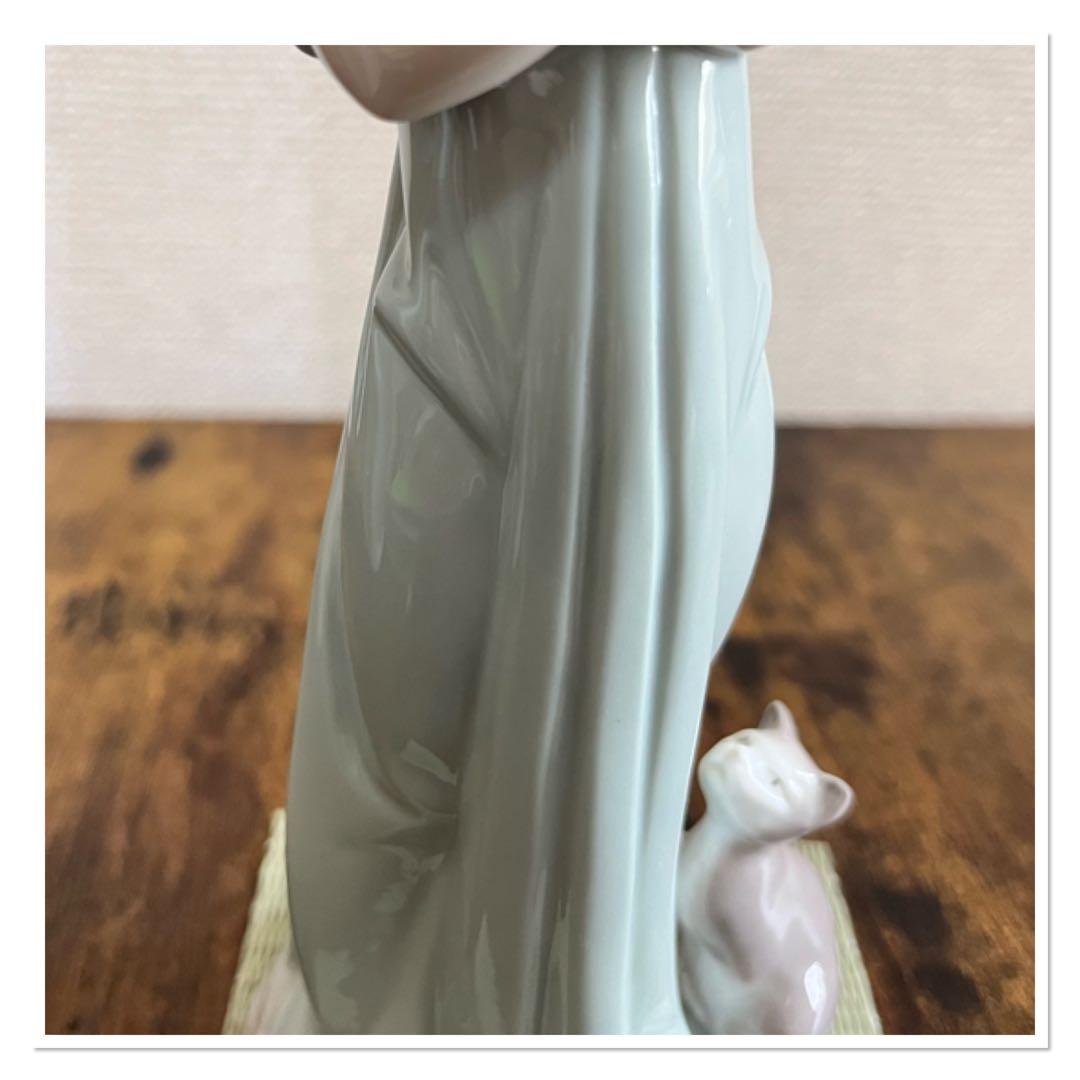 【美品】LLADRO リヤドロ 5743 私のことも忘れないで 女の子 猫