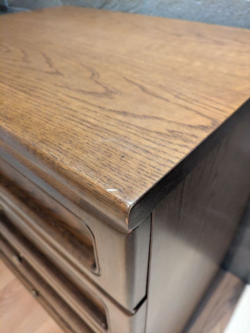 【karimoku】カリモク 4段 木製チェスト 小型タンス クラシックデザイン