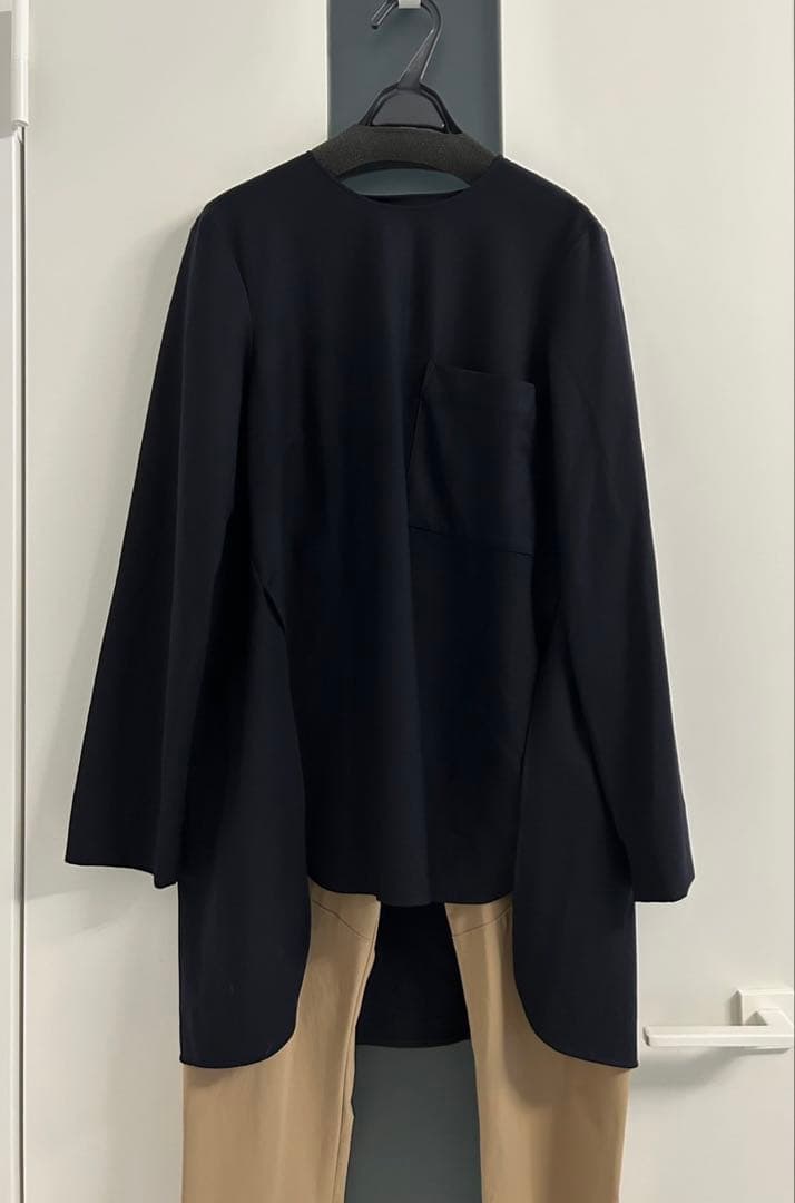 エンフォルド ネイビーサイドスリット 胸ポケット プルオーバー ブラウス