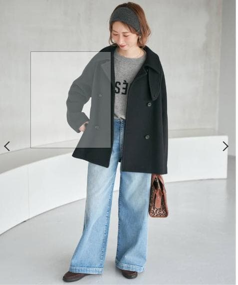 Spick and Spanスピック＆スパン　スタンドカラーショートコート