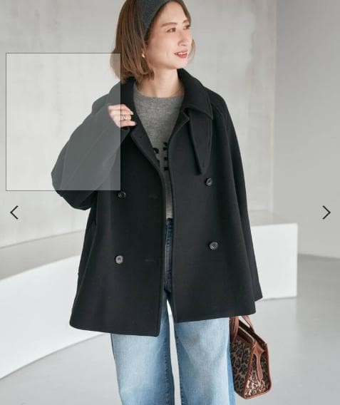 Spick and Spanスピック＆スパン　スタンドカラーショートコート