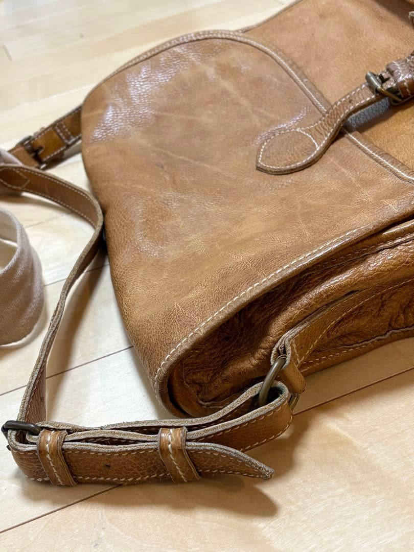 ◆Vntage◆Paul Smith◆メッセンジャーバッグ◆うす茶◆本革