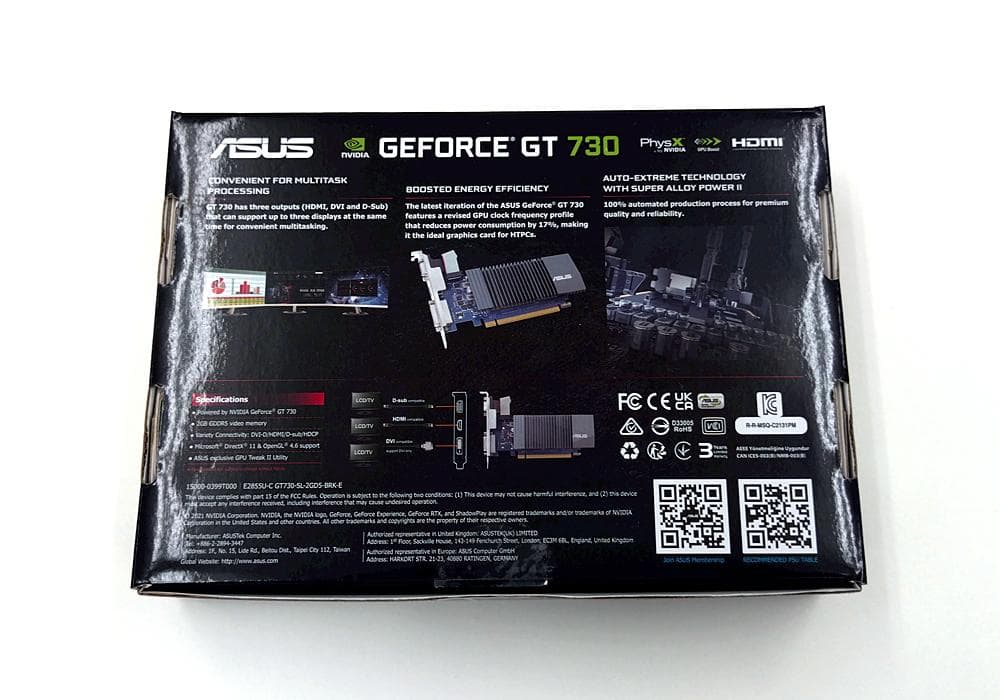 グラフィックボード・グラボ・ビデオカード ASUS GT730-SL-2GD5-BRK GeForce 730 2GB