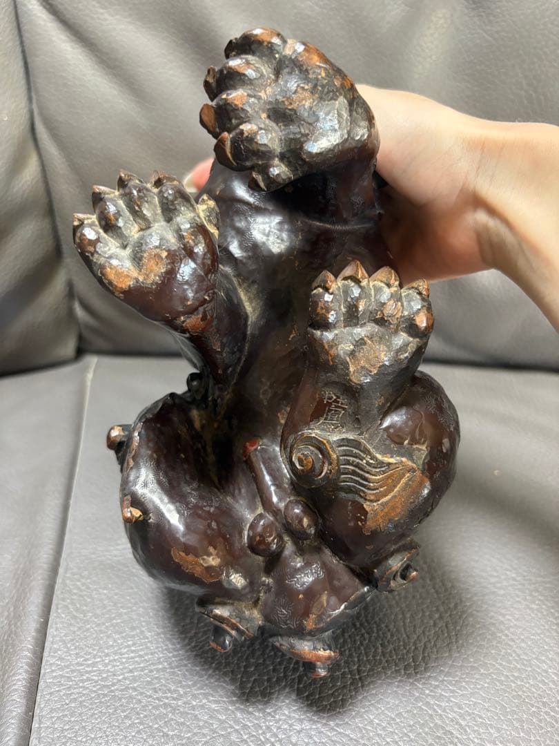 獅子　置物　オス