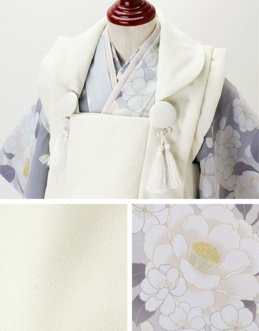 キッズ　和装お揃いコーデ　八重桜ネージュ柄　七五三