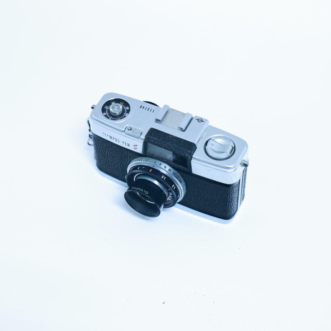 フィルムカメラ OLYMPUS PEN S 希少フード付 ハーフカメラ