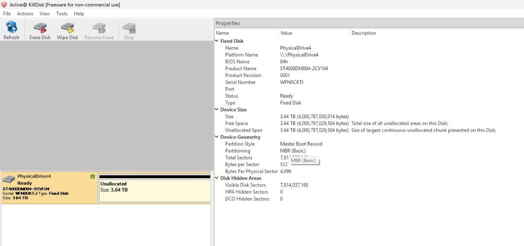 Seagate 4TB 内蔵HDD SATA接続 ST4000DM004