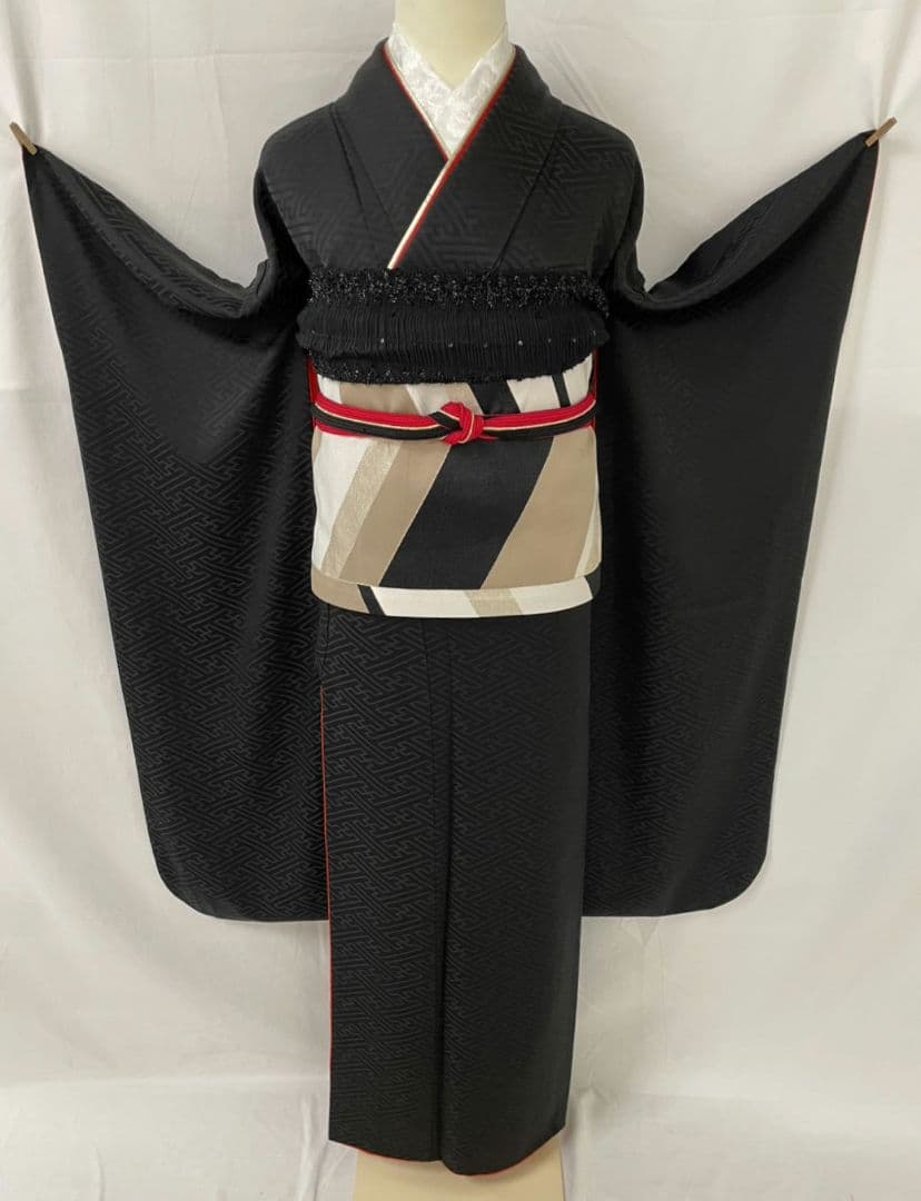 売約済み【Mode-Style】★★　黒無地　振袖単品★★