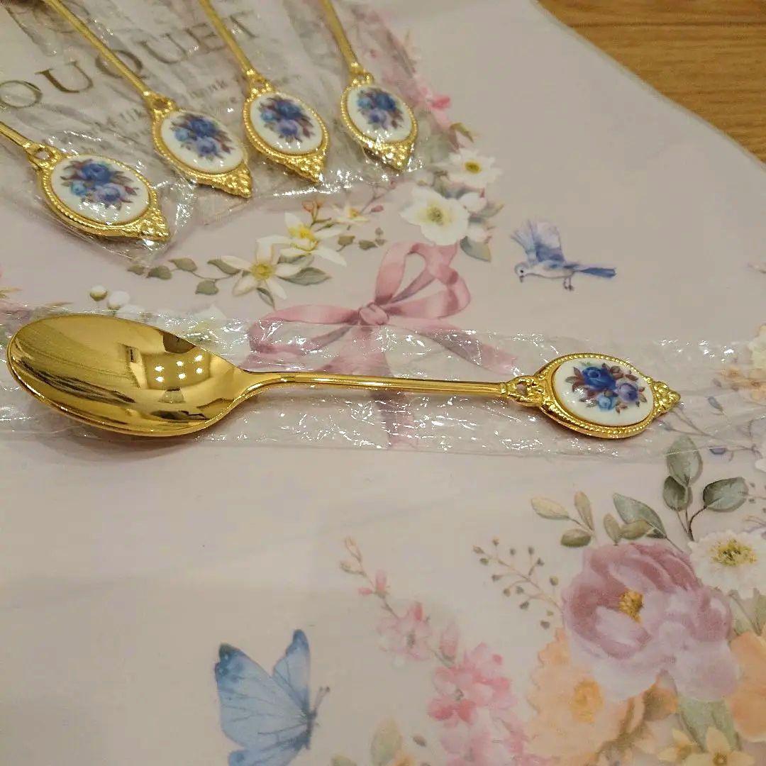 ロイヤルアルバート ムーンライトローズ スプーン 5本 未使用品