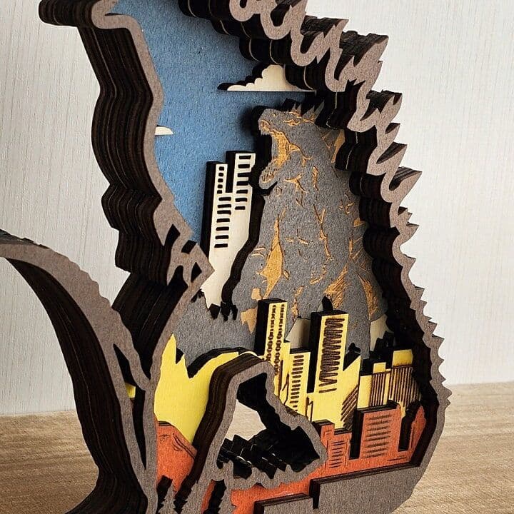 木製置物】ゴジラ恐竜★ジュラシックパーク グッズ 置き物 雑貨 オブジェ