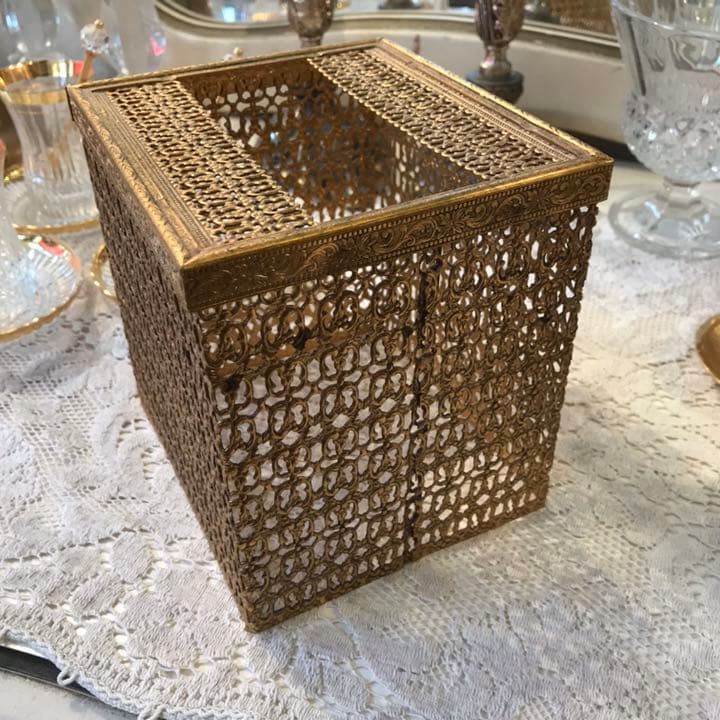 アンティーク　50's～60's ティッシュケースUSA/アールデコ店舗