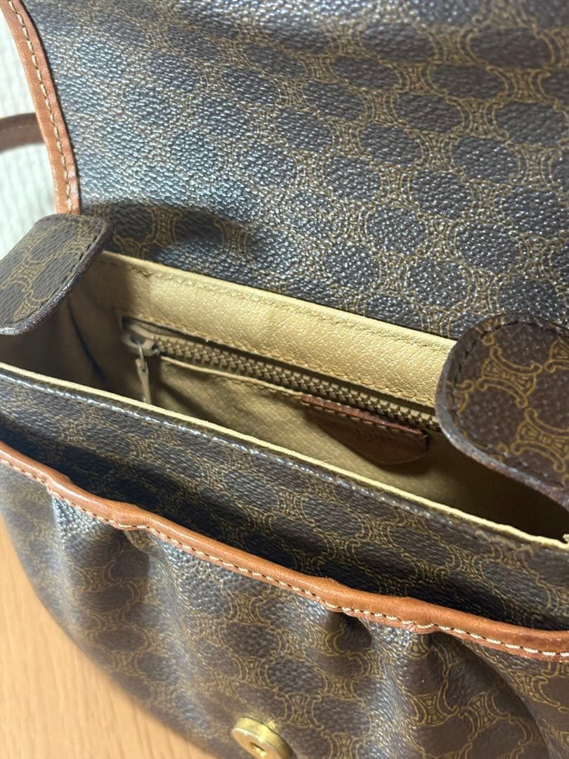 CELINEセリーヌ　マカダムレザーショルダーバッグ