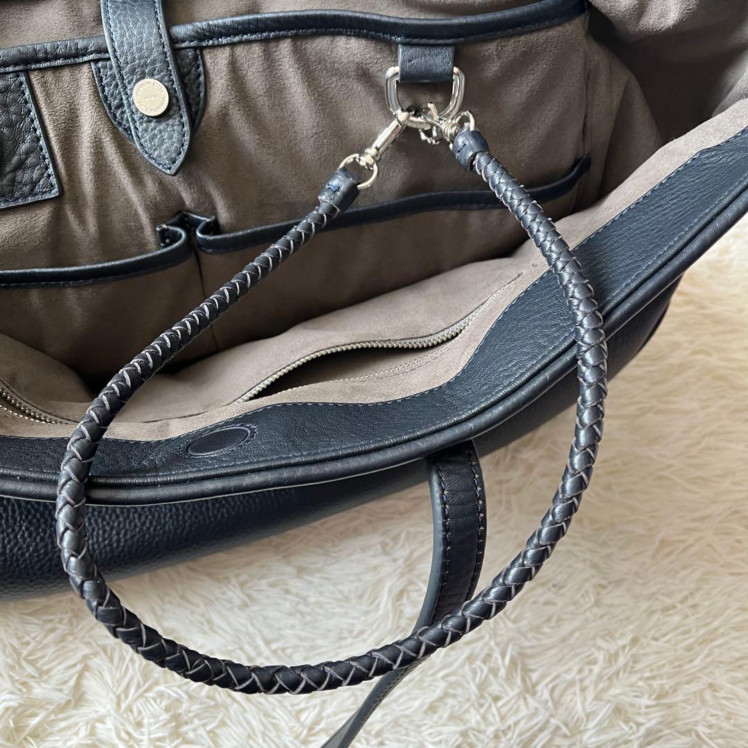 未使用級✨PELLE MORBIDA ペッレモルビダ　トートバッグ　ネイビー