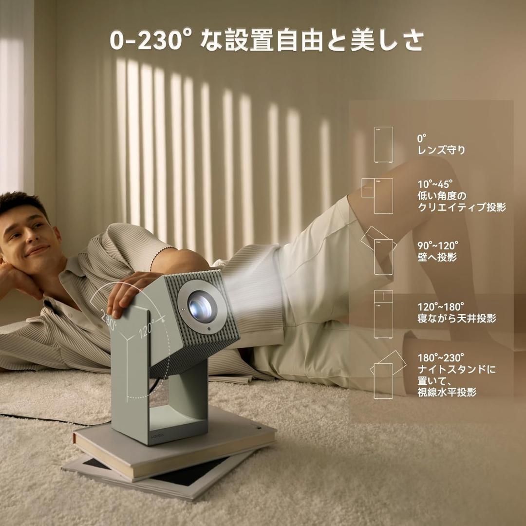 【Android TV 11.0搭載・レンズ保護 】 プロジェクター天井投影