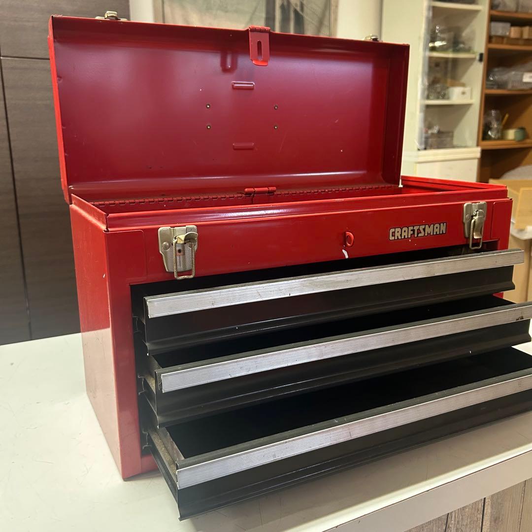アメリカン　ヴィンテージ　家具　ツールボックス　工具箱　赤　CRAFTSMAN