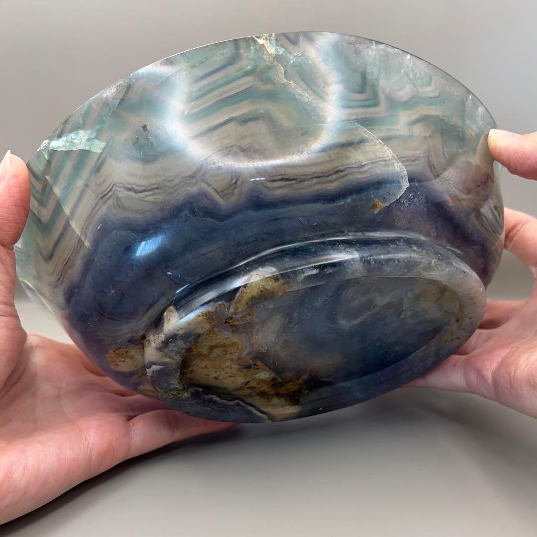 （fluorite4）レア フローライト 大きなフルーツ皿お椀お皿ボウル