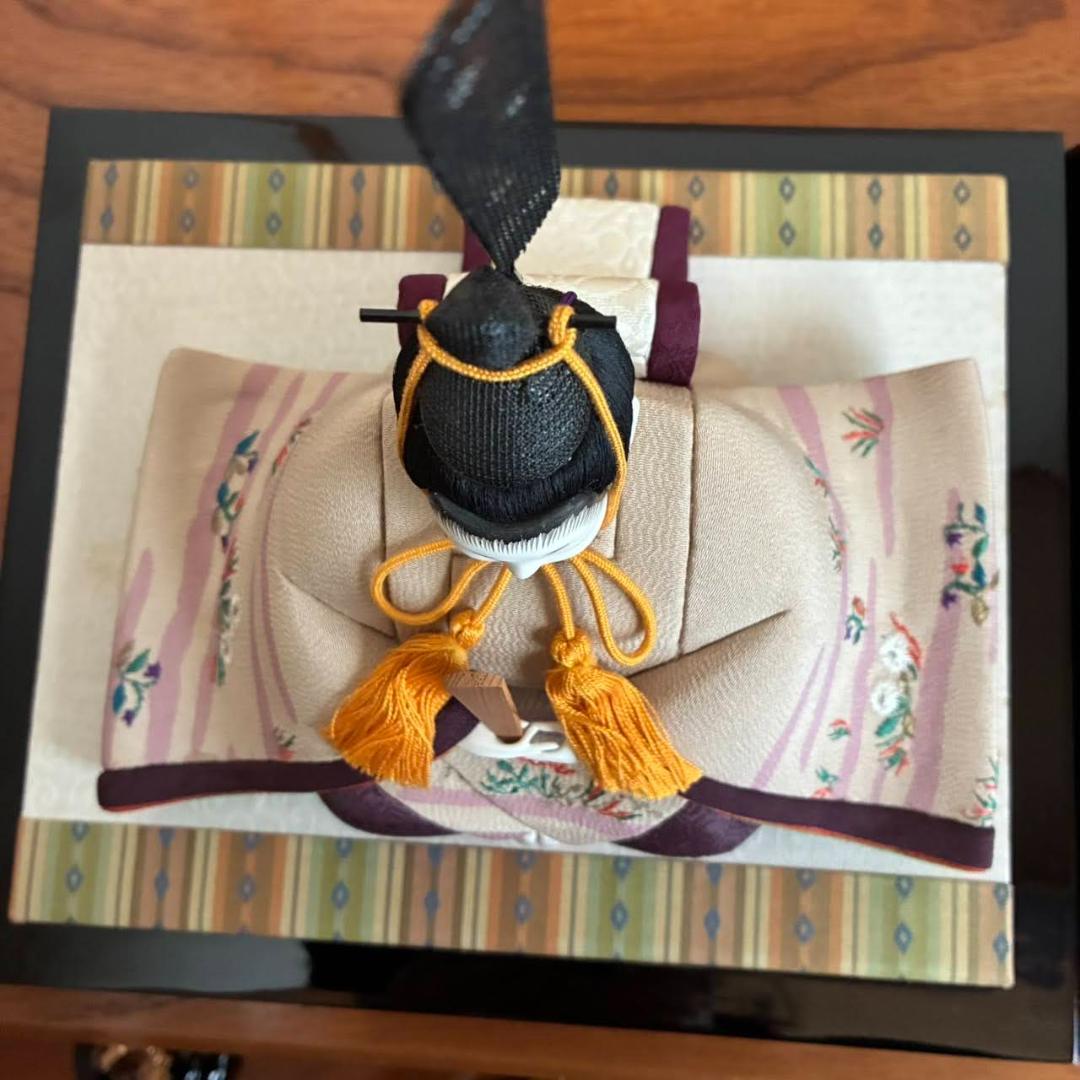 きめこみ賀茂雛　雛人形セット 親王飾り　（飾り黒台なし）