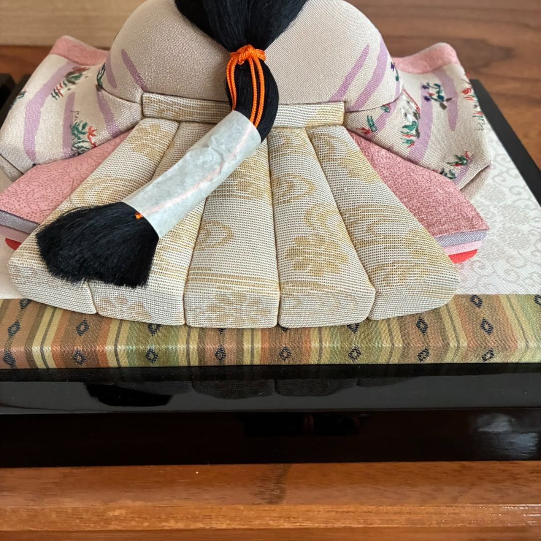 きめこみ賀茂雛　雛人形セット 親王飾り　（飾り黒台なし）