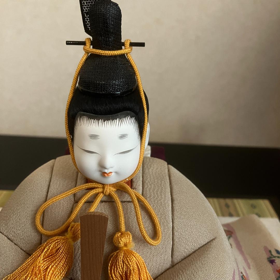 きめこみ賀茂雛　雛人形セット 親王飾り　（飾り黒台なし）