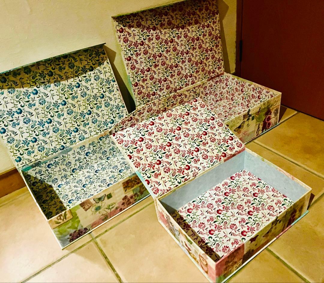 収納ボックス　花更紗