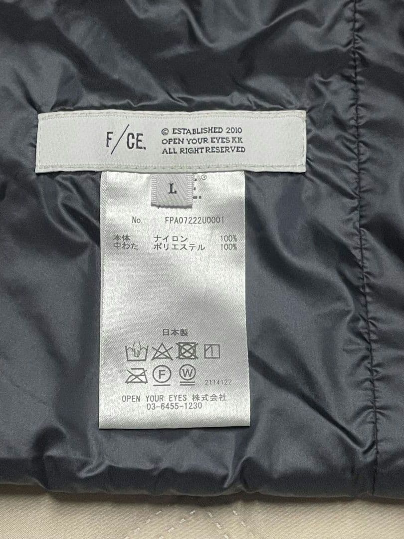 N*M様 F/CE. エフシーイー NEW LAYERED PADDING BL